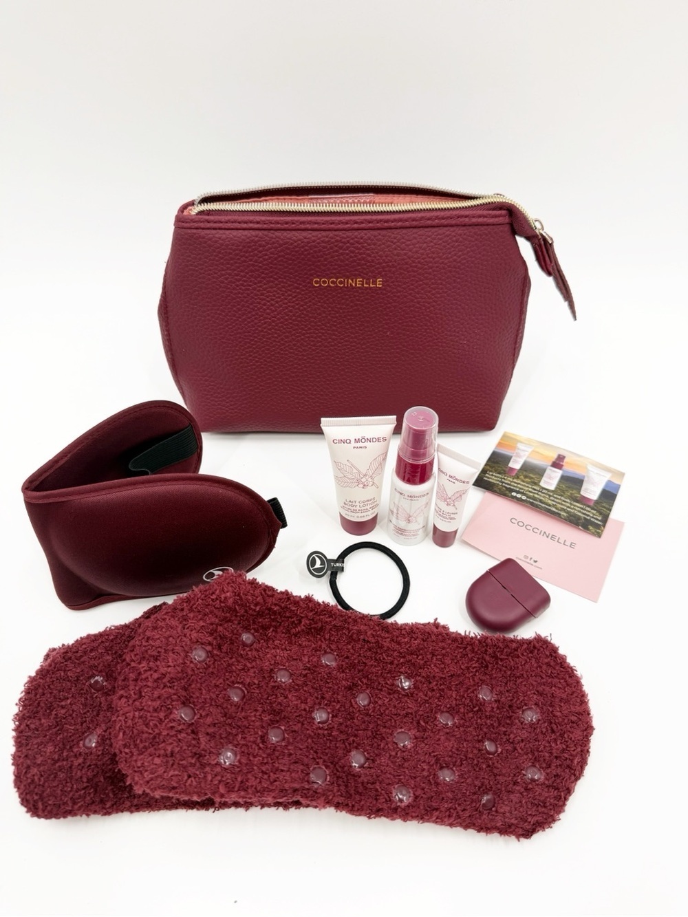 Coccinelle Travel Cosmetic Bag Pouch Cinq Mondes Toiletries Samples
